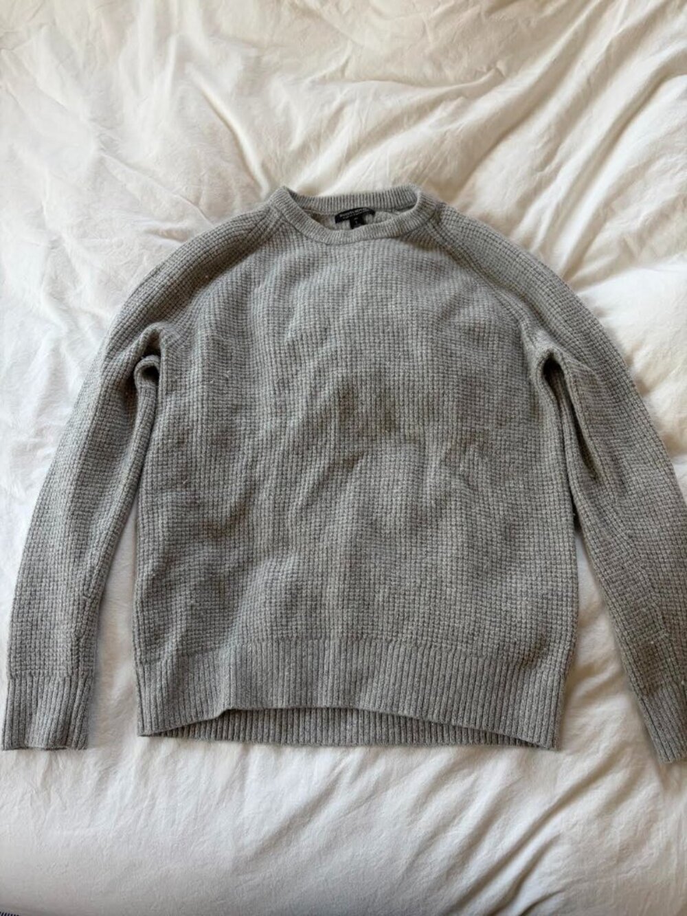 Banana Republic Men's Italian Yarn Wool Ribbed Crewneck Sweater - Large Tall